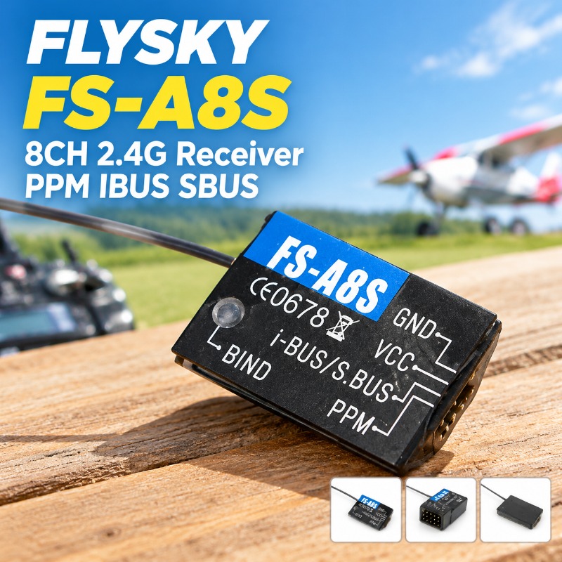 Drone Racing Receiver - FS-A8S 2.4G 8CH Mini Ricevitore RC